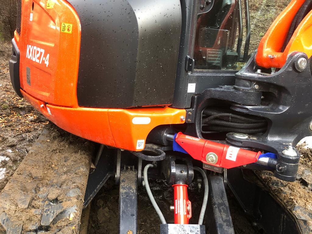 Ram Locks fitted to Kubota midi excavator