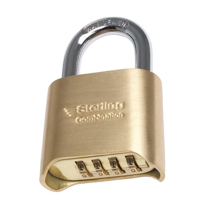 STERLING 50mm 4 Dial Brass Combination Padlock